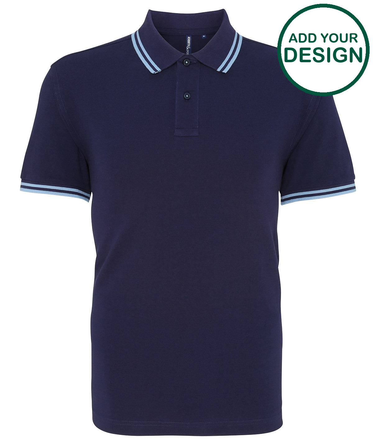 Men's classic fit tipped polo