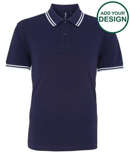 Men's classic fit tipped polo