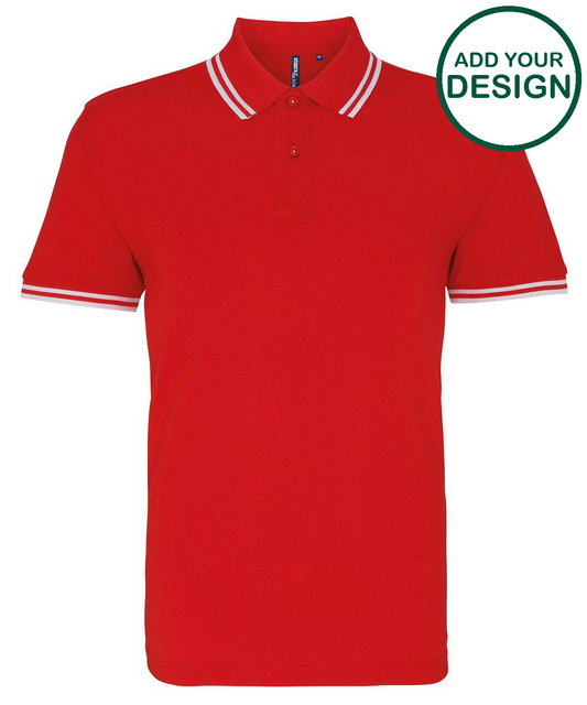 Men's classic fit tipped polo