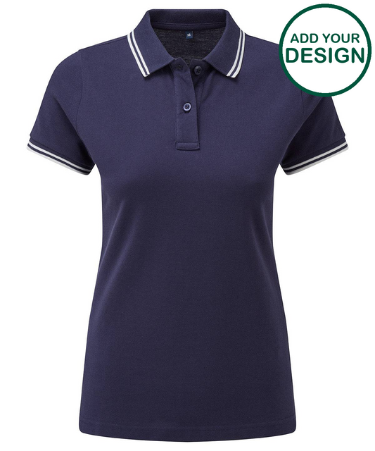 Women's classic fit tipped polo