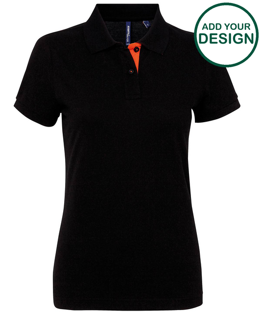 Women's contrast polo