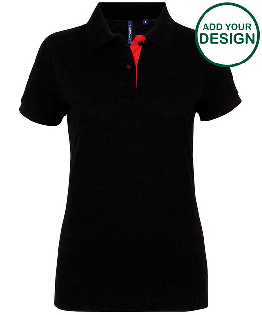 Women's contrast polo