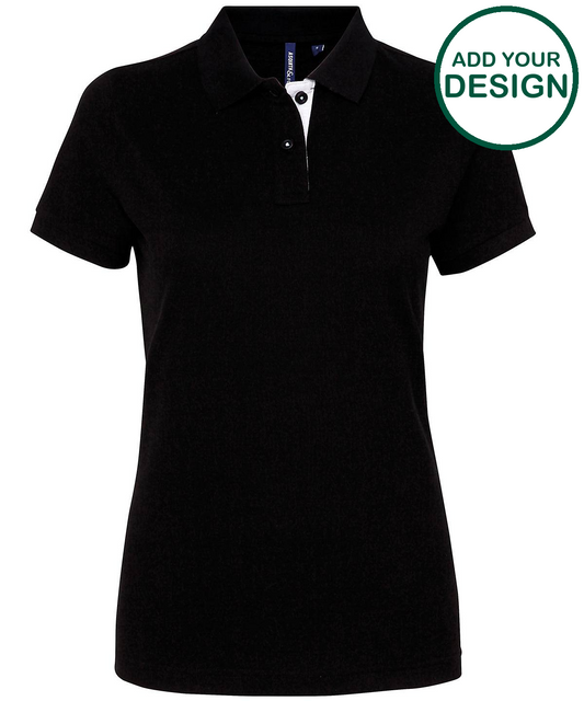 Women's contrast polo