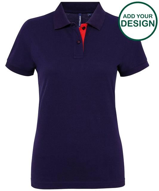 Women's contrast polo