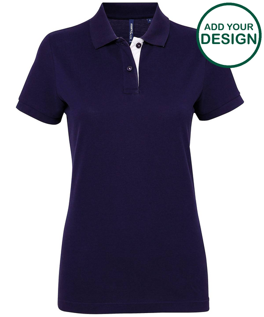 Women's contrast polo