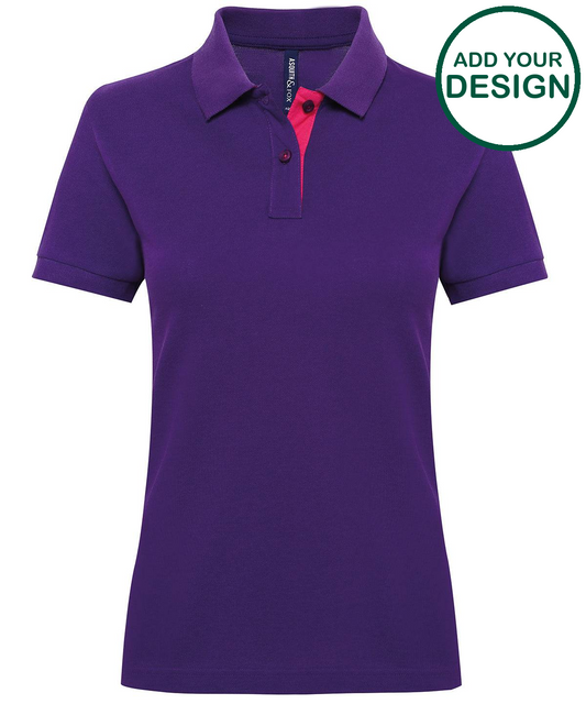 Women's contrast polo