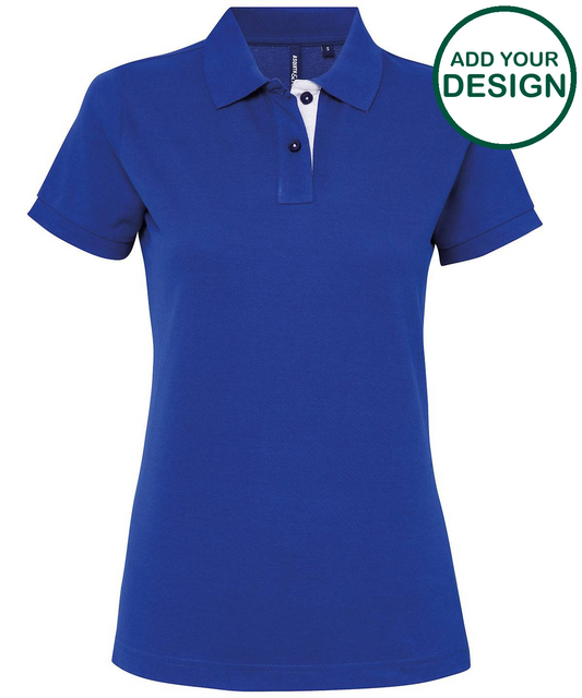 Women's contrast polo