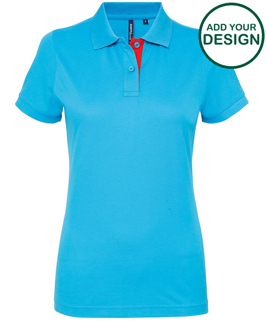 Women's contrast polo