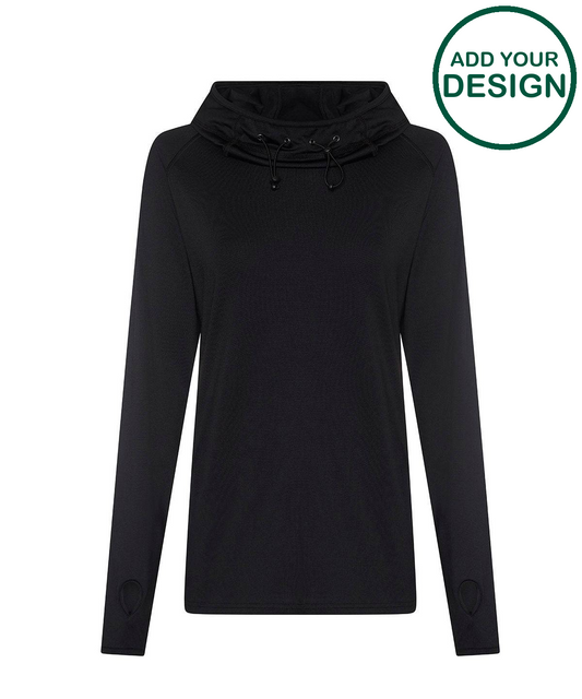 Women's cool cowl neck top