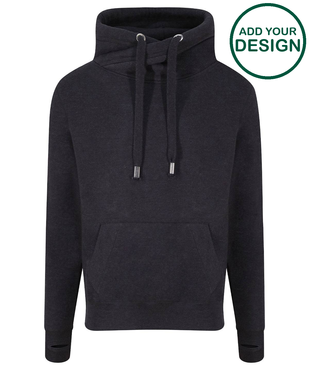 Cross neck hoodie