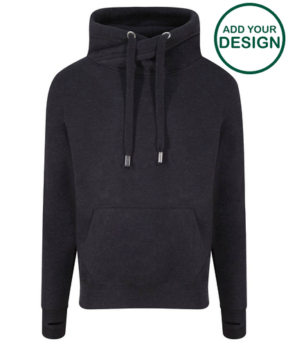 Cross neck hoodie