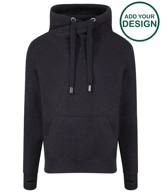 Cross neck hoodie