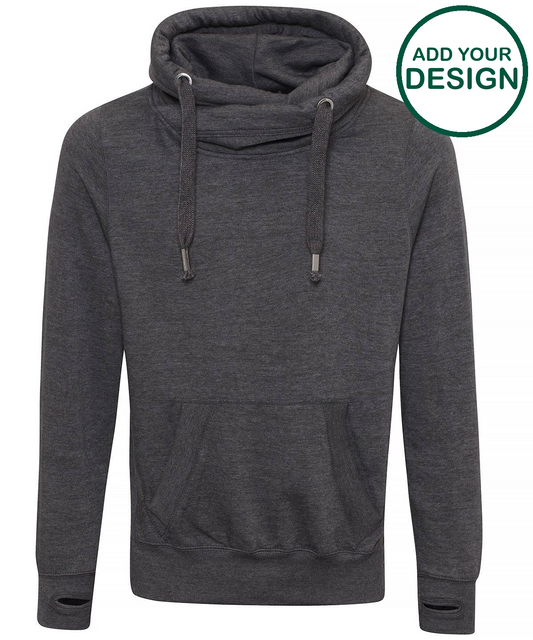 Cross neck hoodie