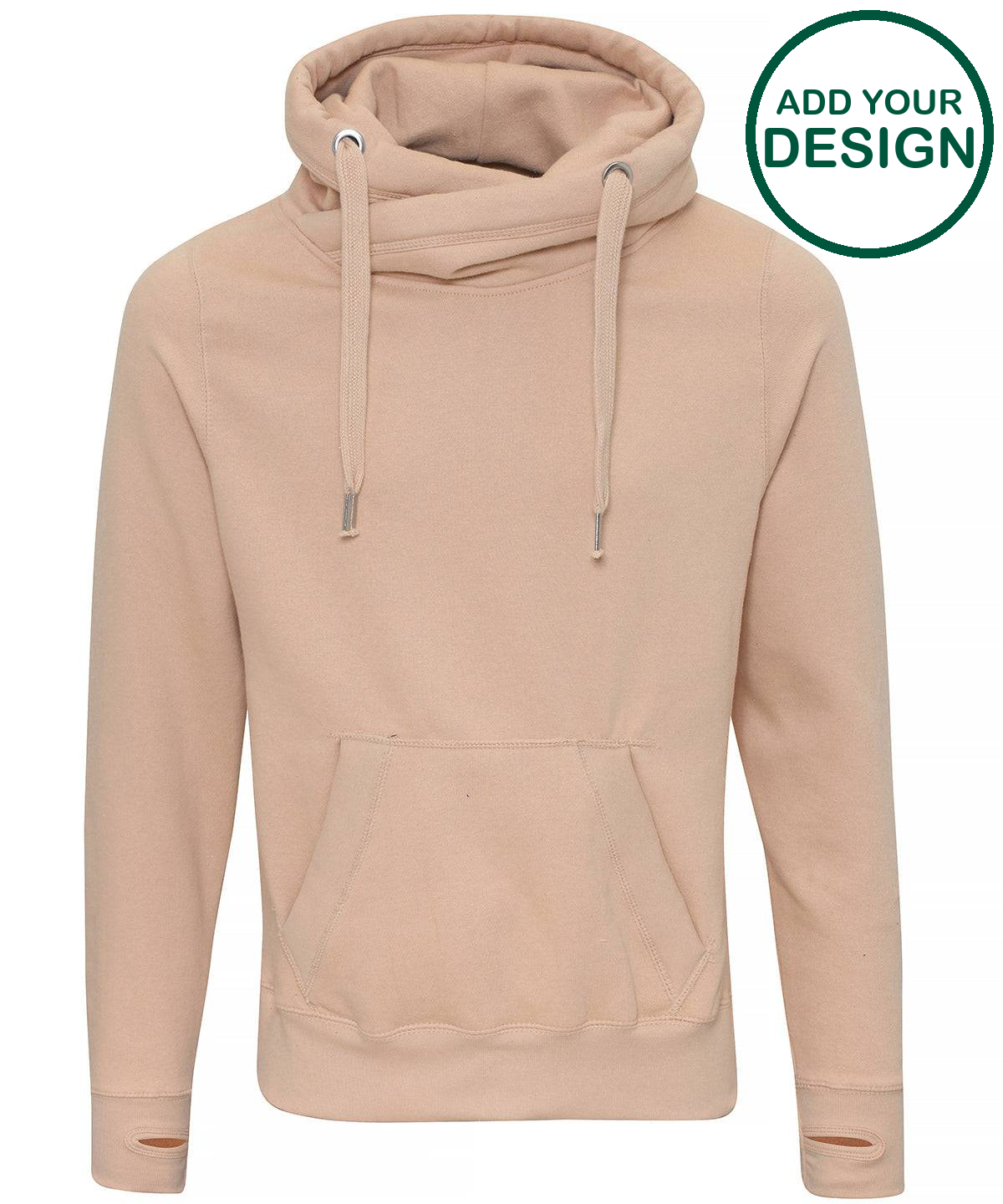 Cross neck hoodie