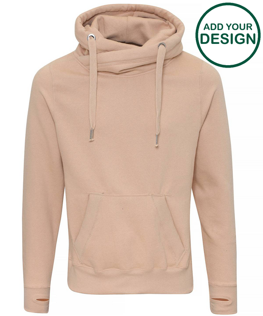 Cross neck hoodie