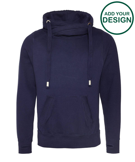 Cross neck hoodie