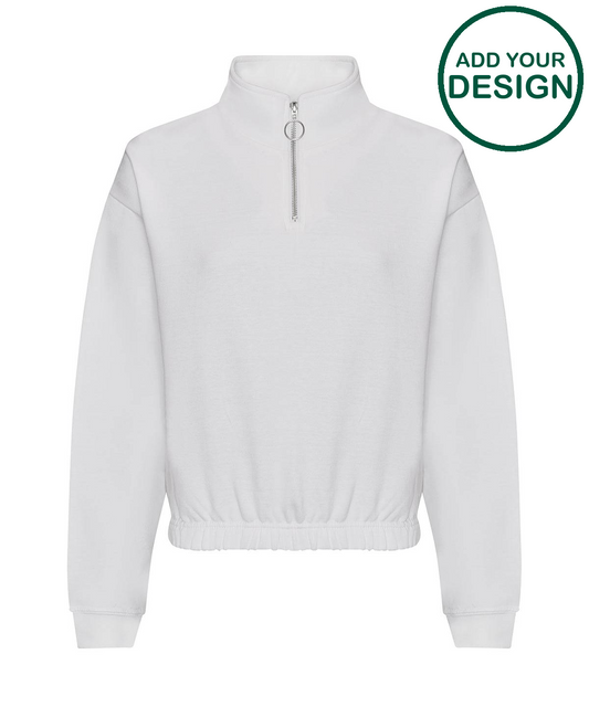 Women's cropped ¼-zip sweat