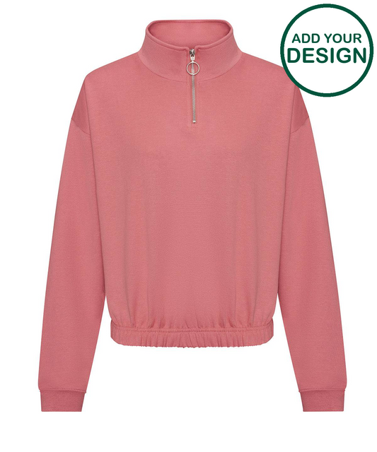 Women's cropped ¼-zip sweat