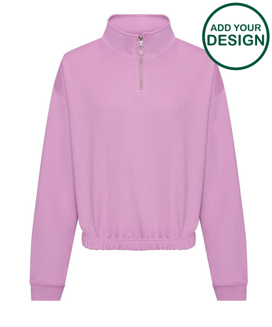 Women's cropped ¼-zip sweat