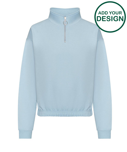 Women's cropped ¼-zip sweat