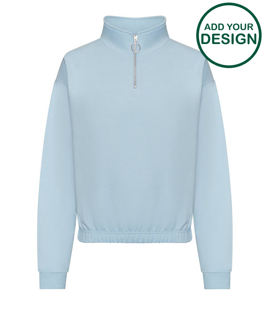 Women's cropped ¼-zip sweat