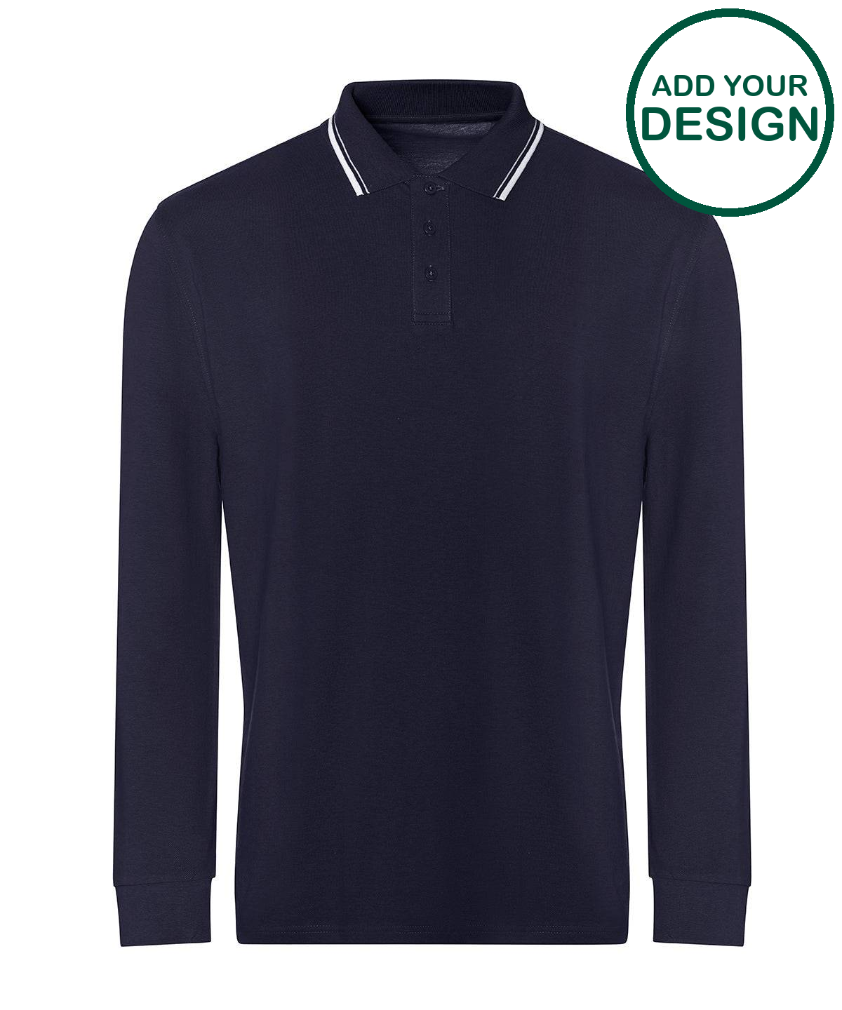 Long sleeve tipped 100 polo