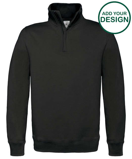 B&C ID.004 ¼ zip sweatshirt