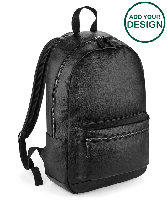 Faux leather fashion backpack