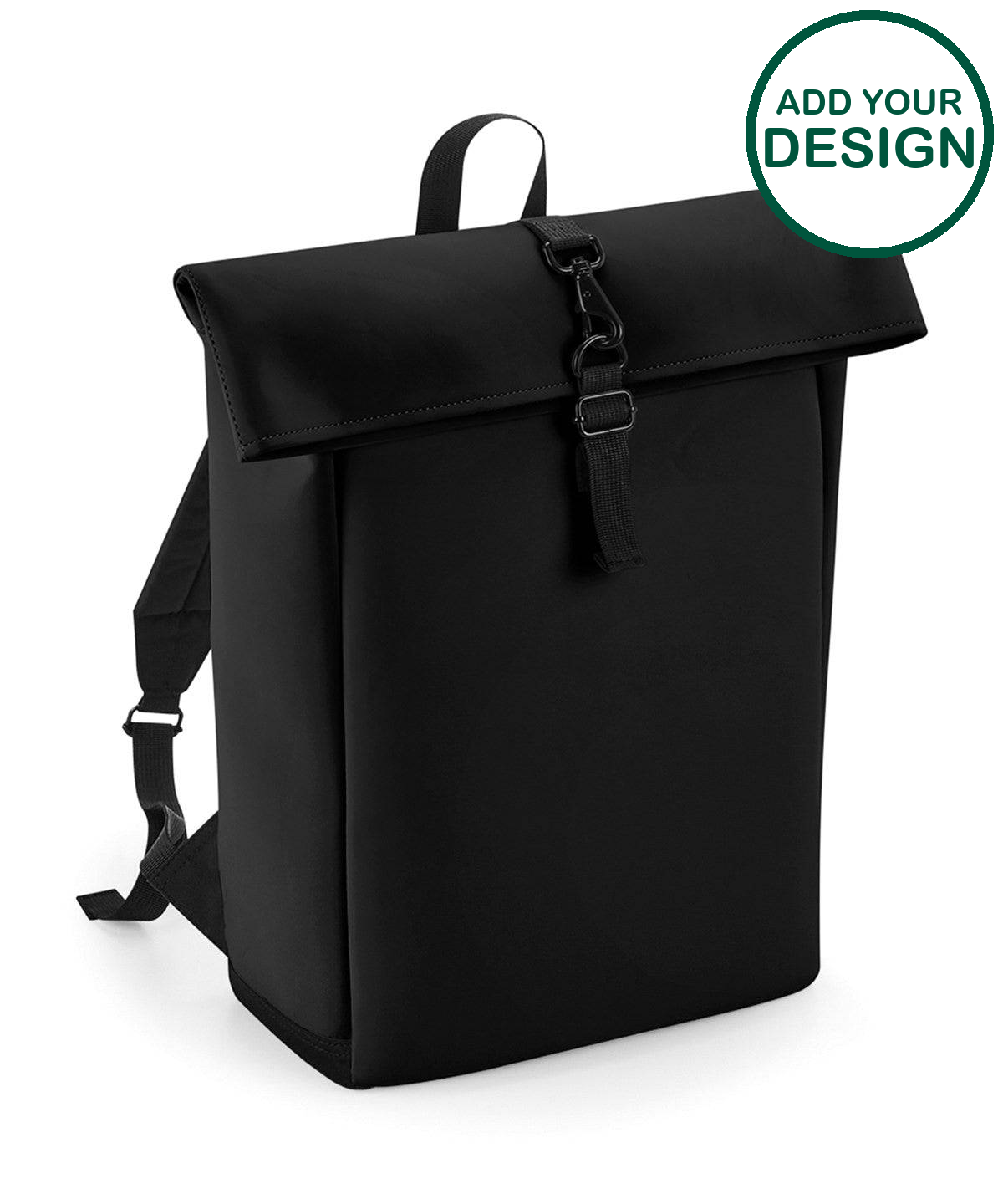 Matte PU rolltop backpack