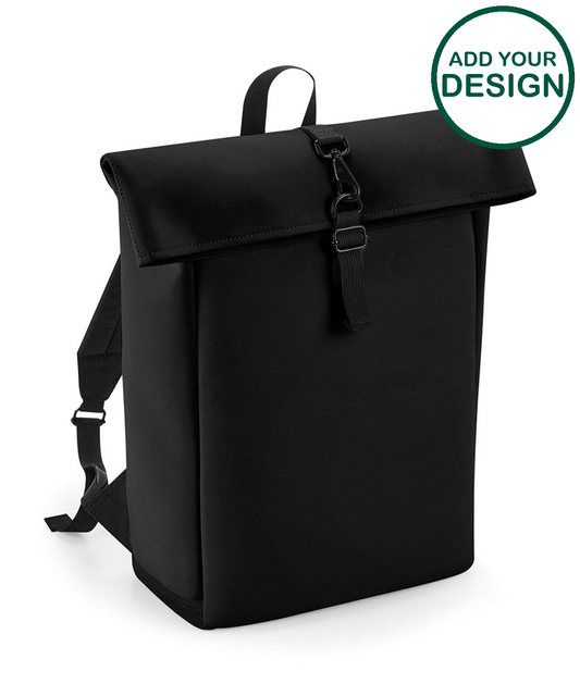 Matte PU rolltop backpack