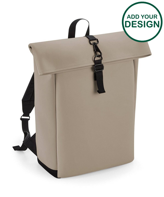 Matte PU rolltop backpack