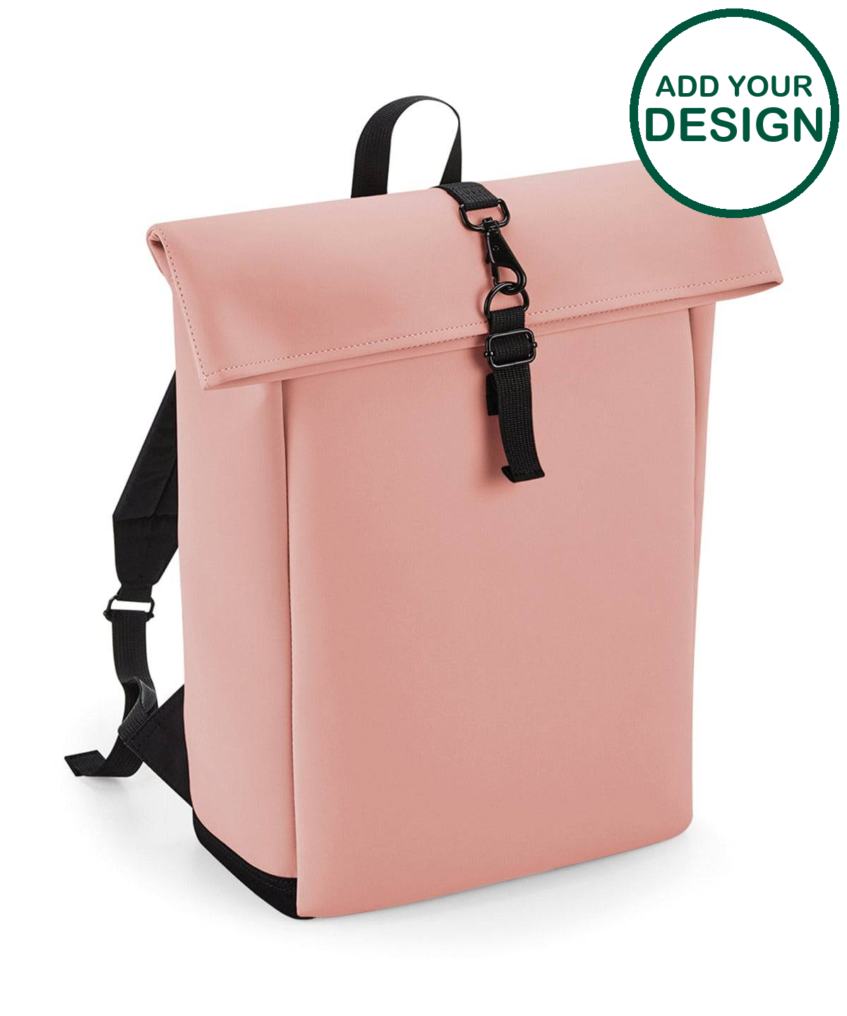 Matte PU rolltop backpack