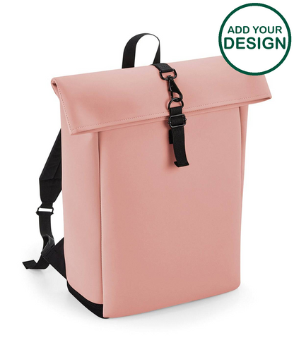 Matte PU rolltop backpack