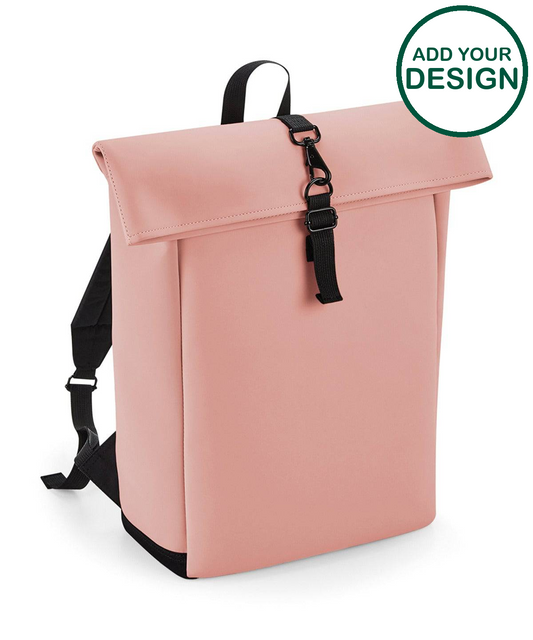 Matte PU rolltop backpack