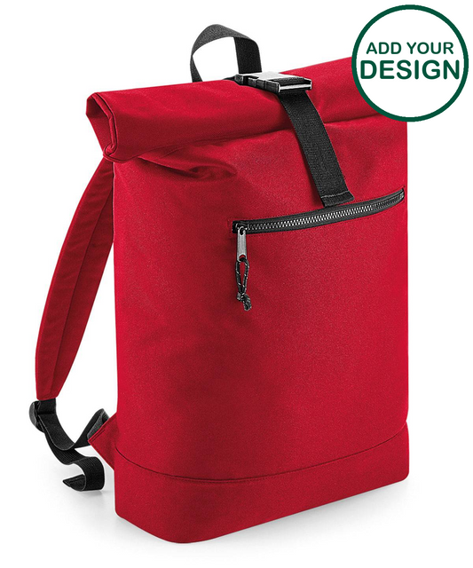 Recycled rolled-top backpack