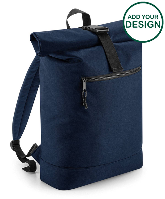 Recycled rolled-top backpack
