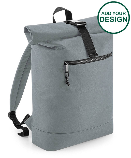 Recycled rolled-top backpack