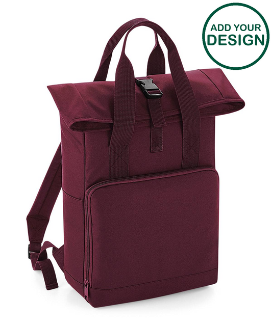Twin handle roll-top backpack