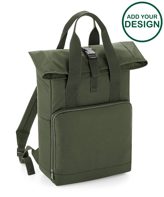 Twin handle roll-top backpack