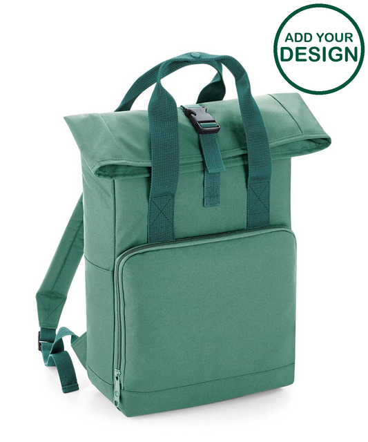 Twin handle roll-top backpack