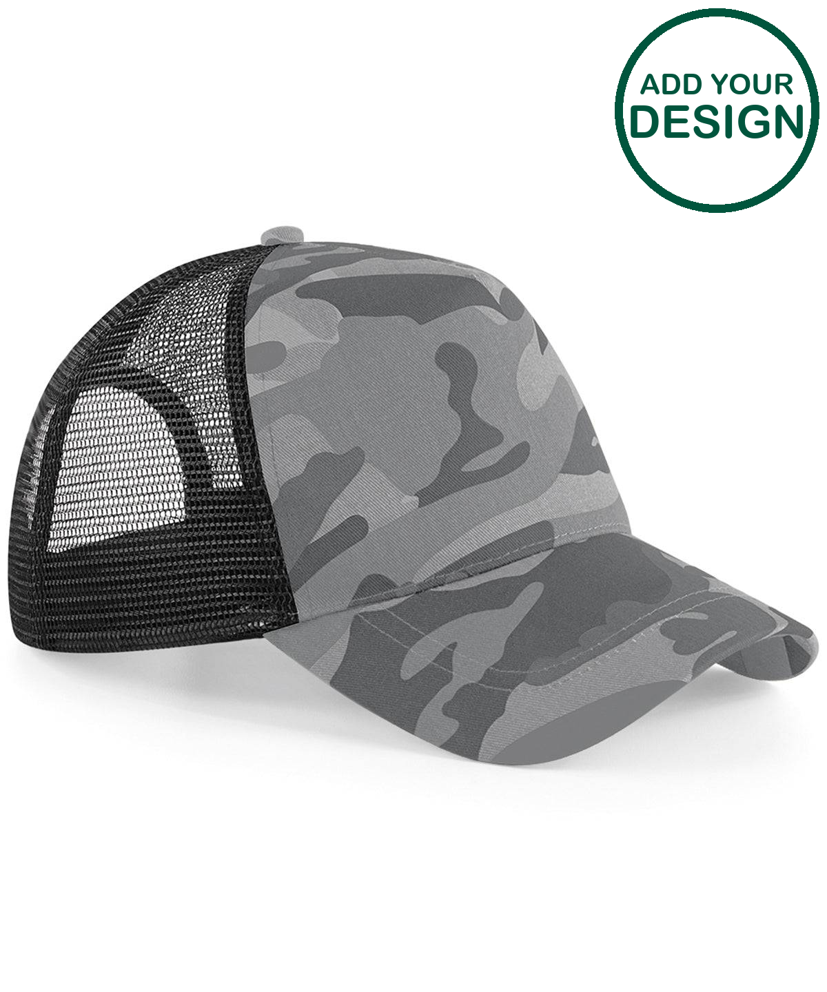 Camo snapback trucker