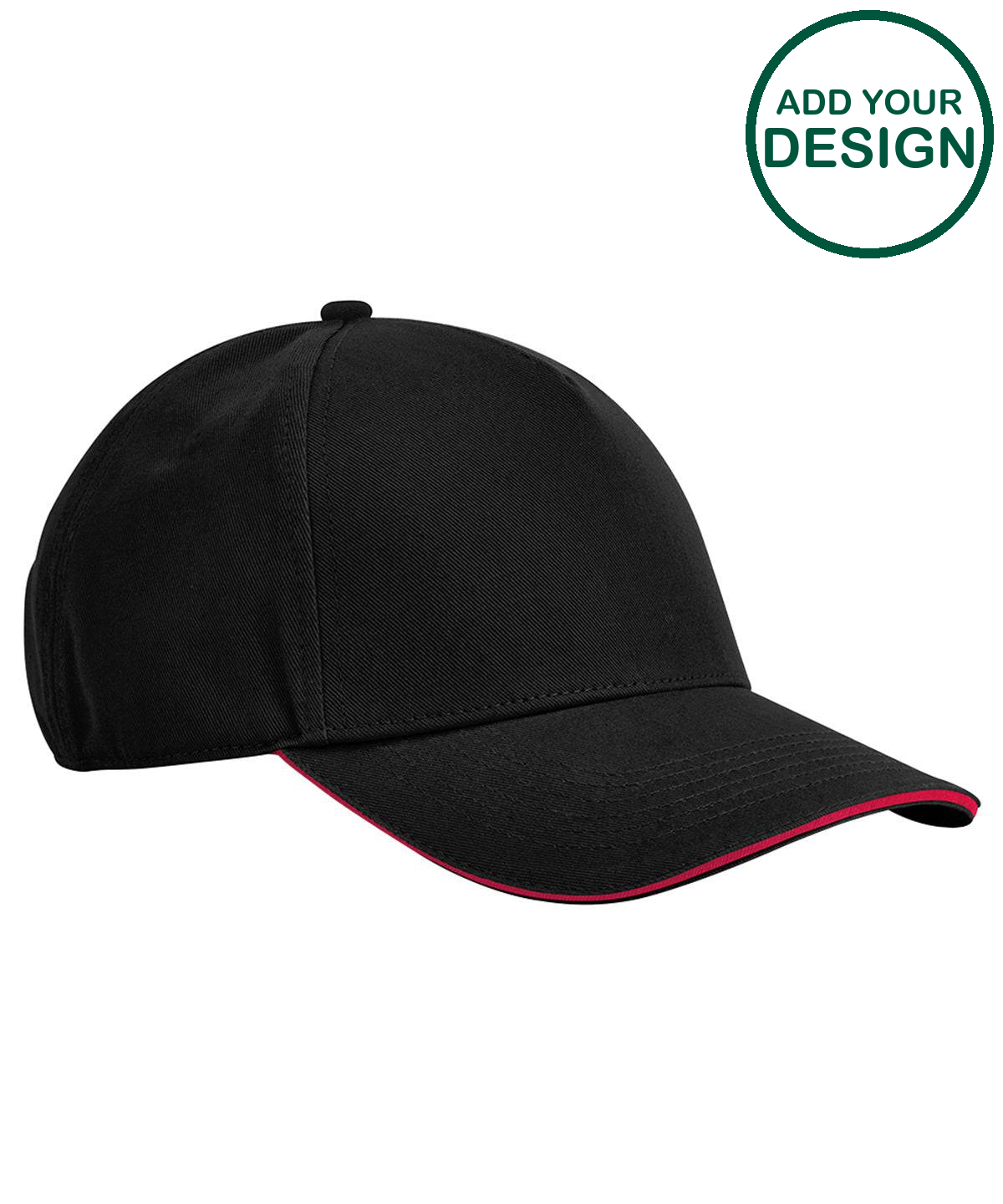 EarthAware® classic organic cotton 5-panel cap – sandwich peak
