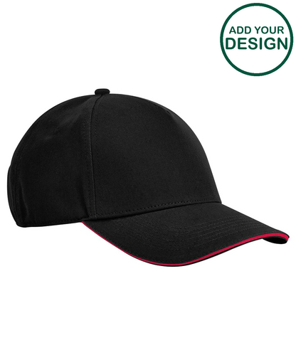 EarthAware® classic organic cotton 5-panel cap – sandwich peak