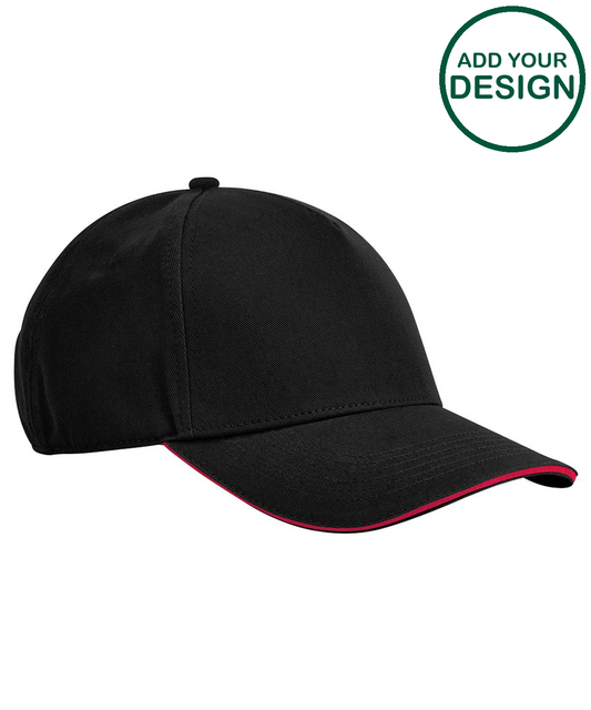 EarthAware® classic organic cotton 5-panel cap – sandwich peak