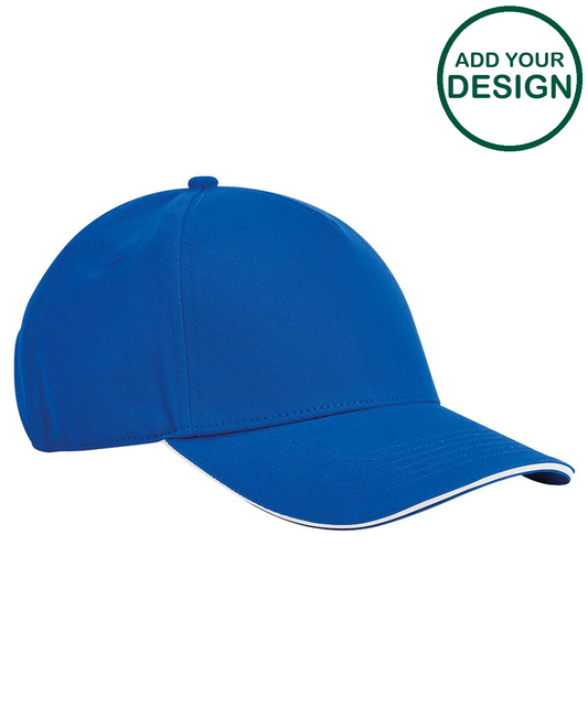 EarthAware® classic organic cotton 5-panel cap – sandwich peak