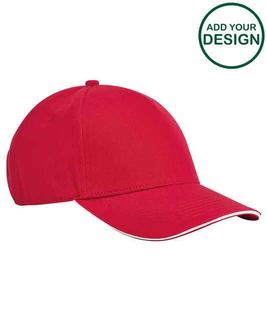 EarthAware® classic organic cotton 5-panel cap – sandwich peak