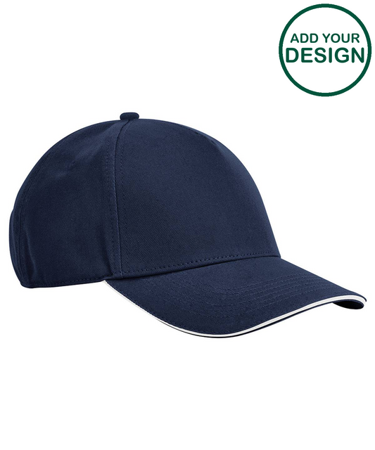EarthAware® classic organic cotton 5-panel cap – sandwich peak