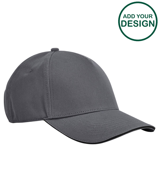 EarthAware® classic organic cotton 5-panel cap – sandwich peak