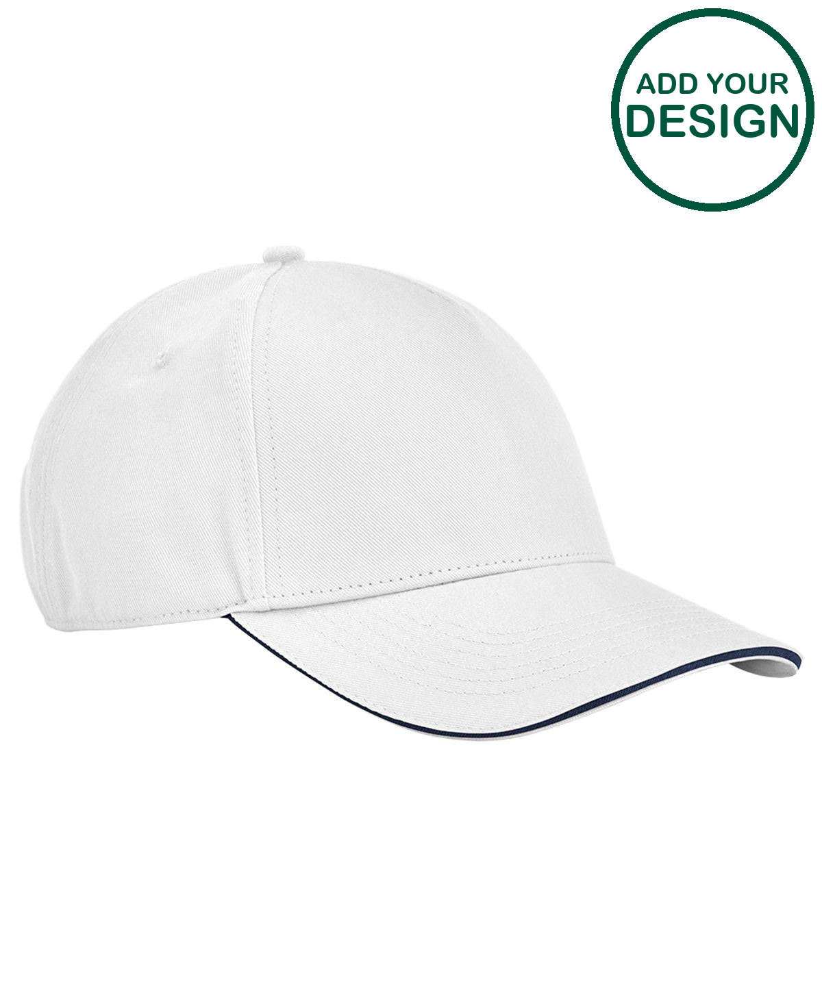 EarthAware® classic organic cotton 5-panel cap – sandwich peak