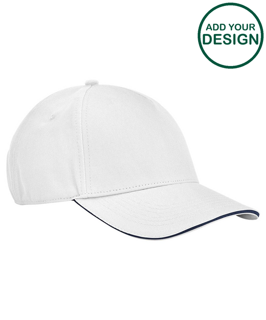 EarthAware® classic organic cotton 5-panel cap – sandwich peak